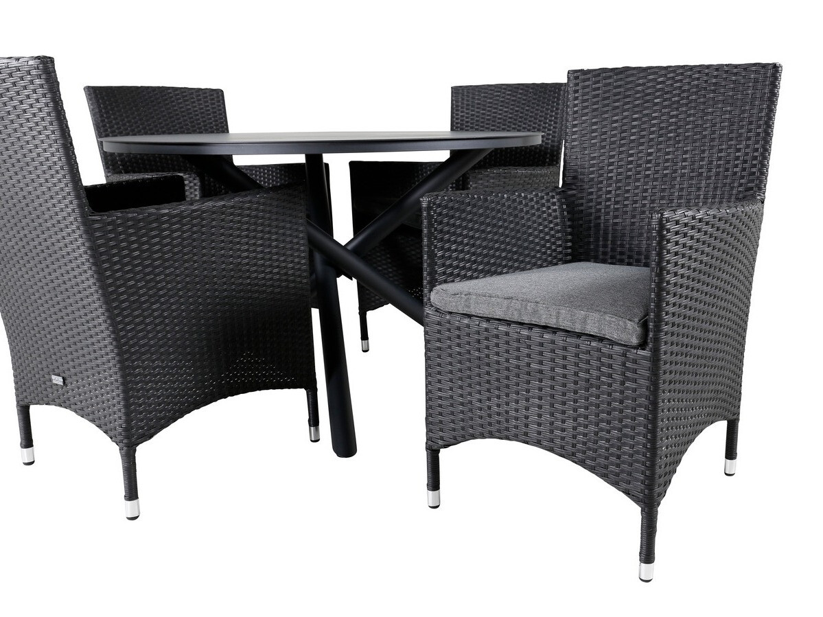 Садовое кресло Dallas 739 (Чёрный + Серый)