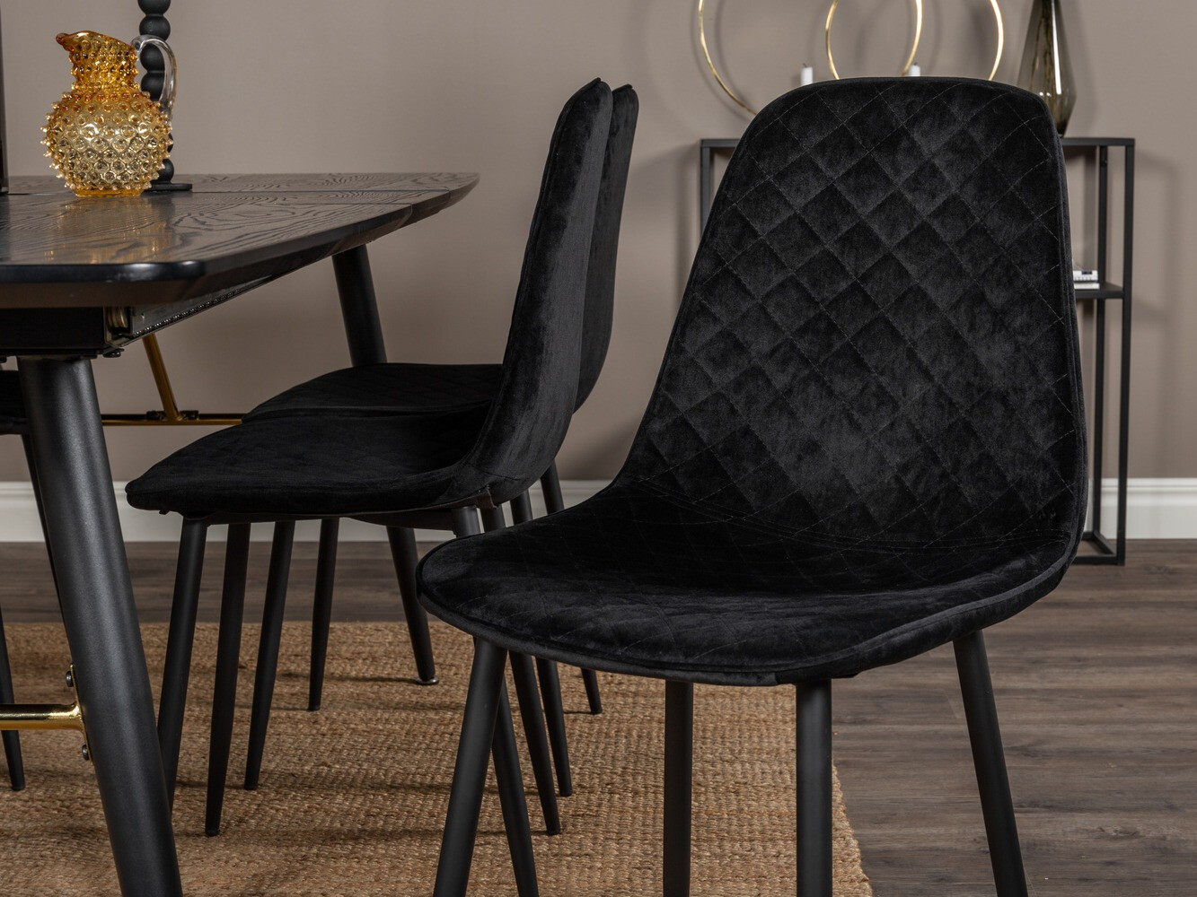 Ēdamistabas komplekts Dallas 1448 (Melns)