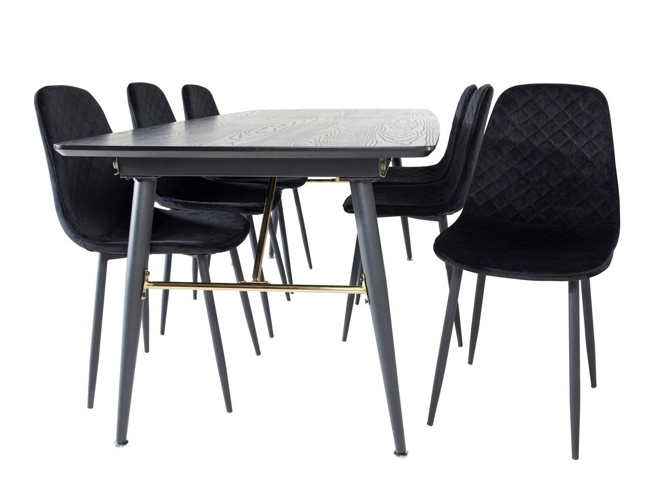 Ēdamistabas komplekts Dallas 1448 (Melns)