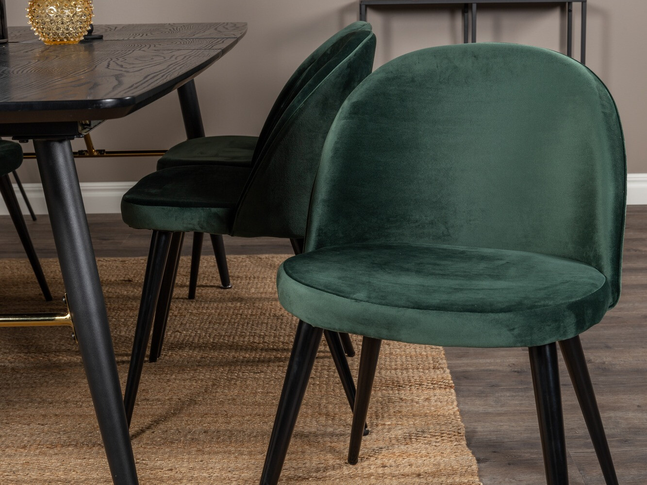 Ēdamistabas komplekts Dallas 1449 (Zaļš + Melns)