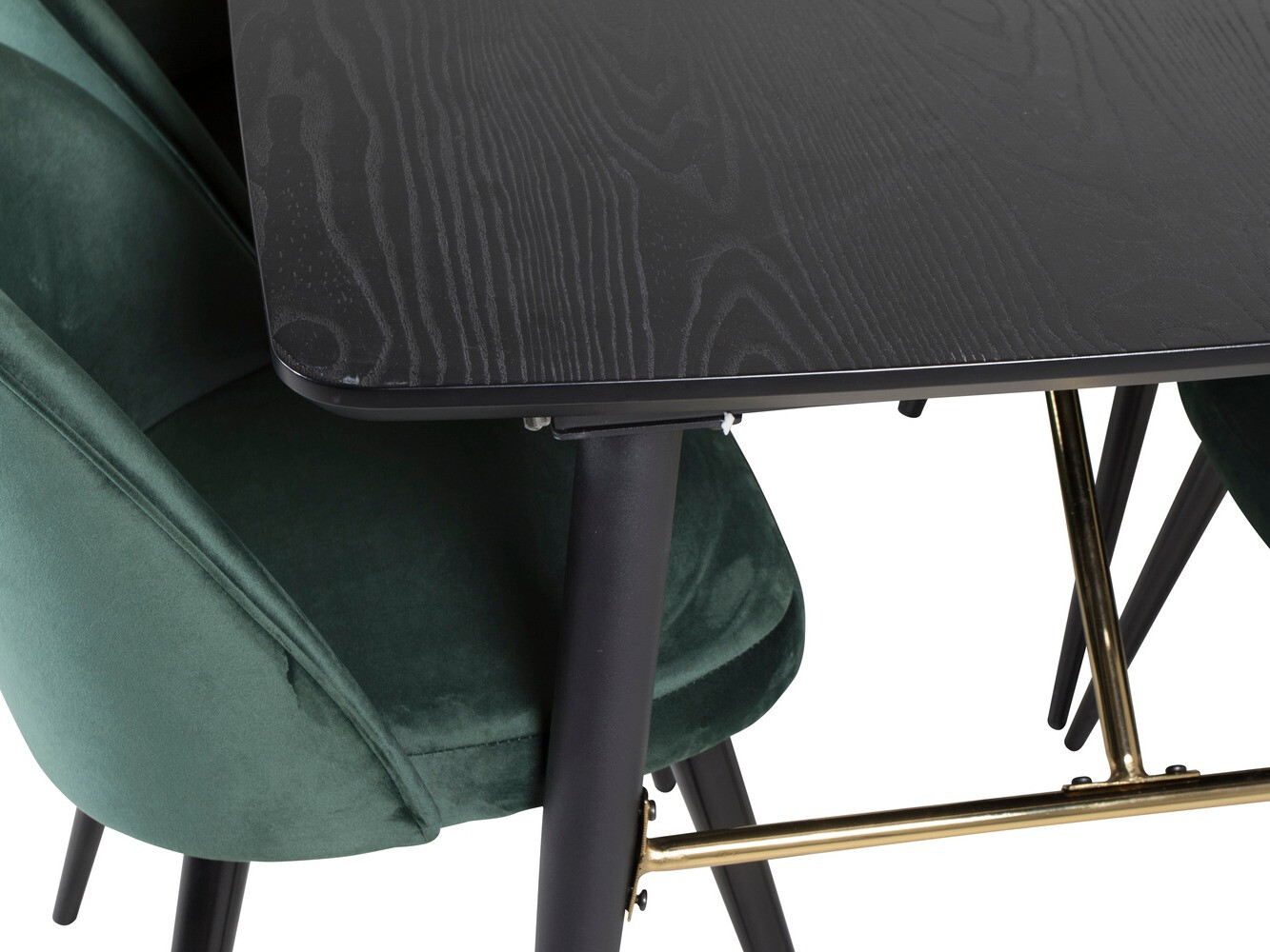 Ēdamistabas komplekts Dallas 1449 (Zaļš + Melns)