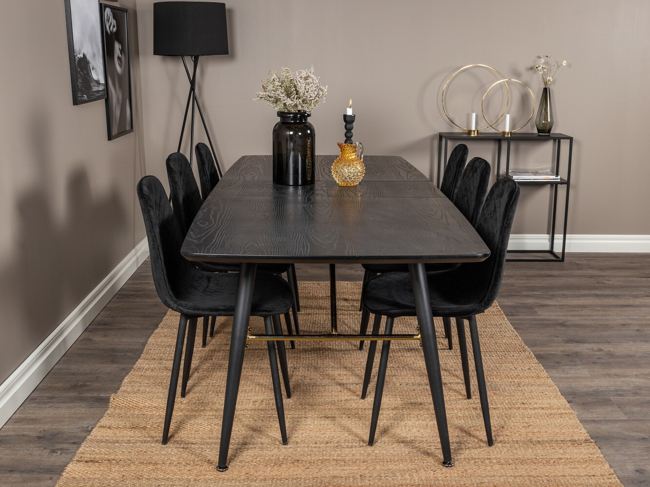 Обеденный гарнитур Dallas 1448 (Чёрный)