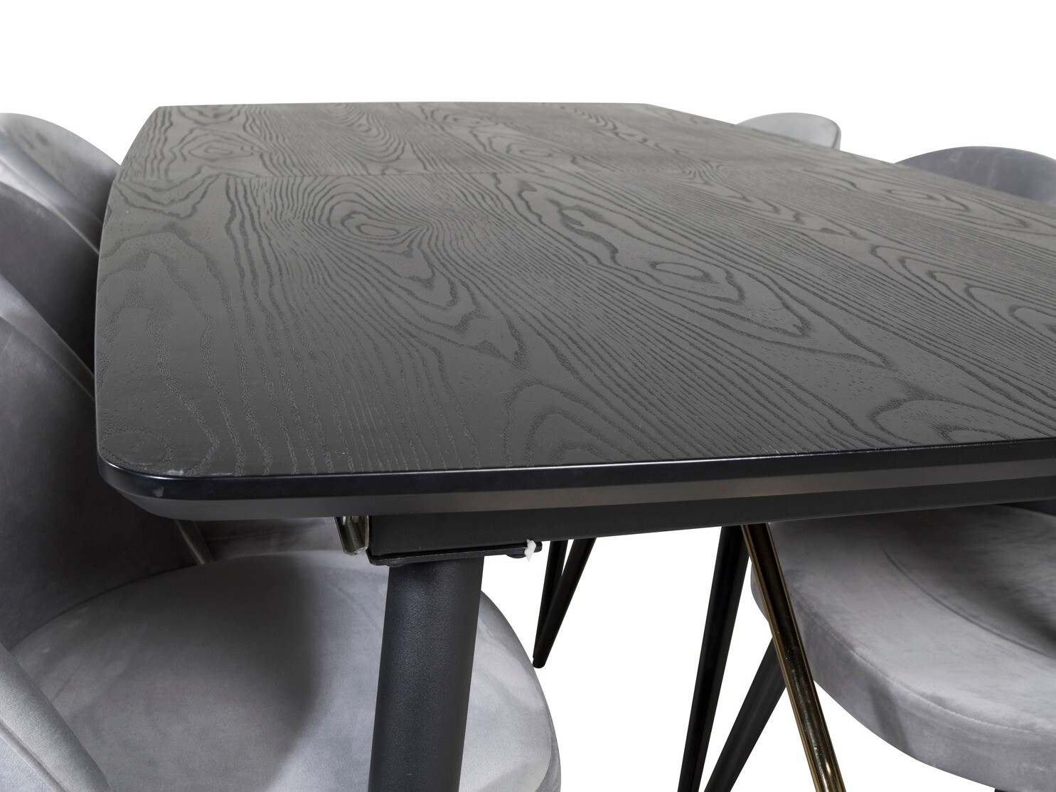 Обеденный гарнитур Dallas 1449 (Светло-серый + Чёрный)