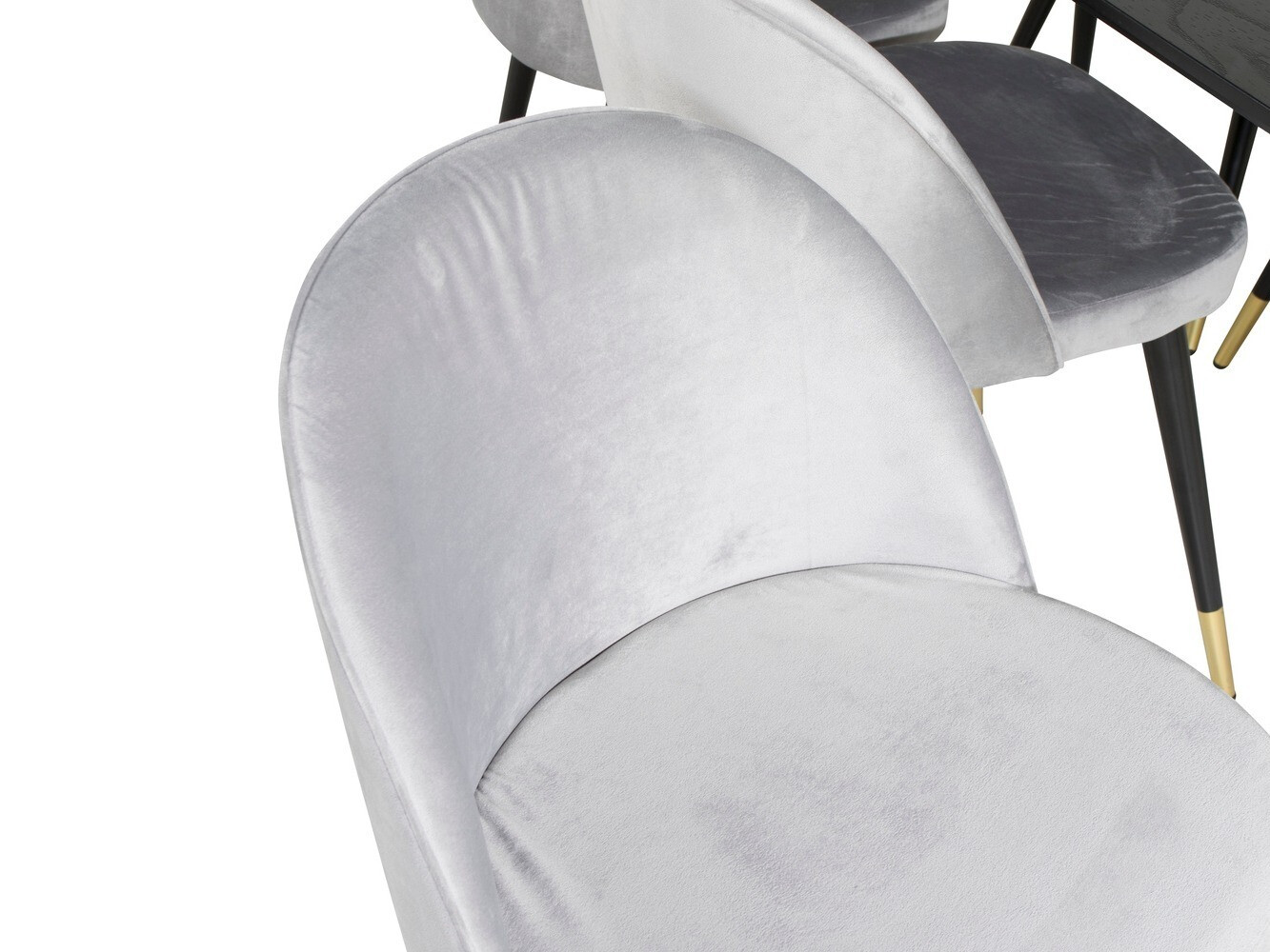 Ēdamistabas komplekts Dallas 1451 (Gaiši pelēks + Melns)