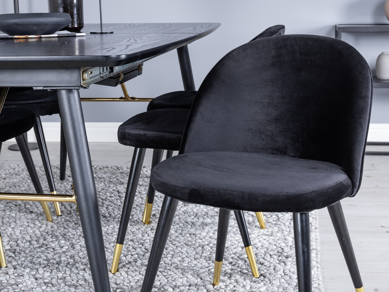 Ēdamistabas komplekts Dallas 1451 (Melns)