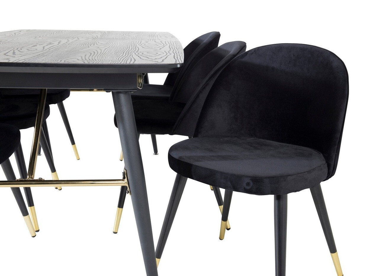 Ēdamistabas komplekts Dallas 1451 (Melns)