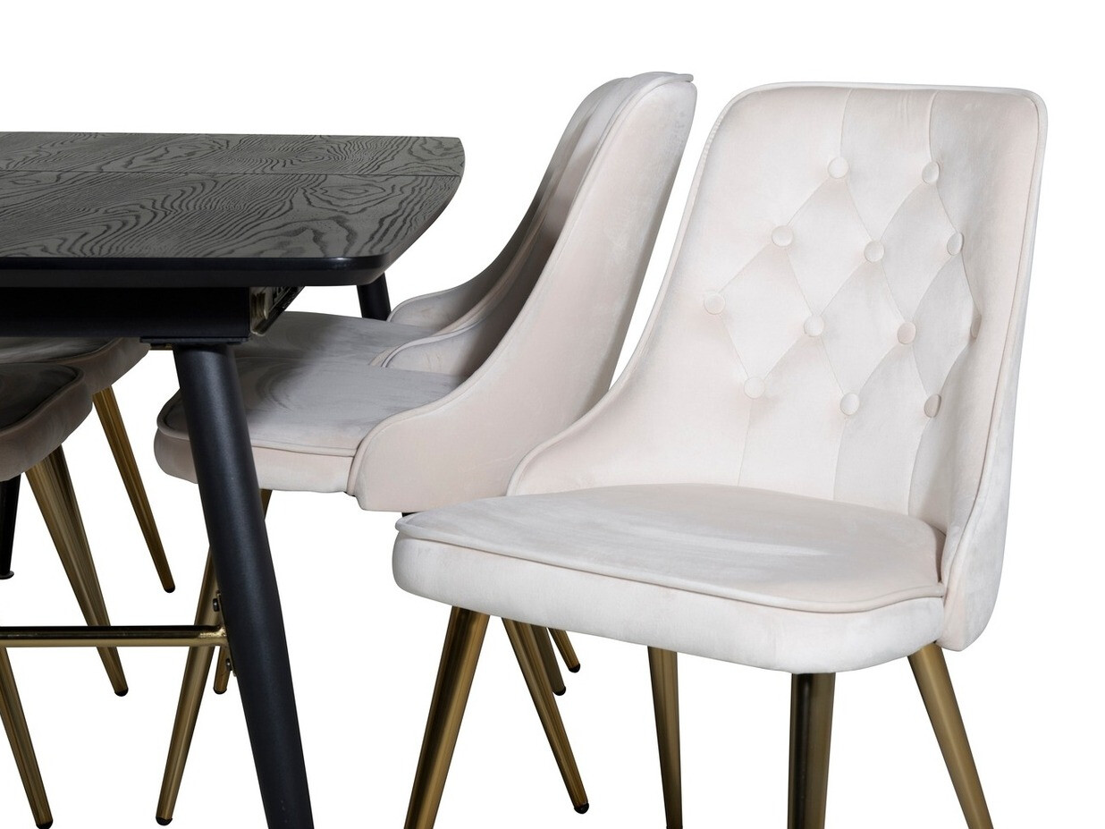 Обеденный гарнитур Dallas 1453 (Бежевый + золотой)