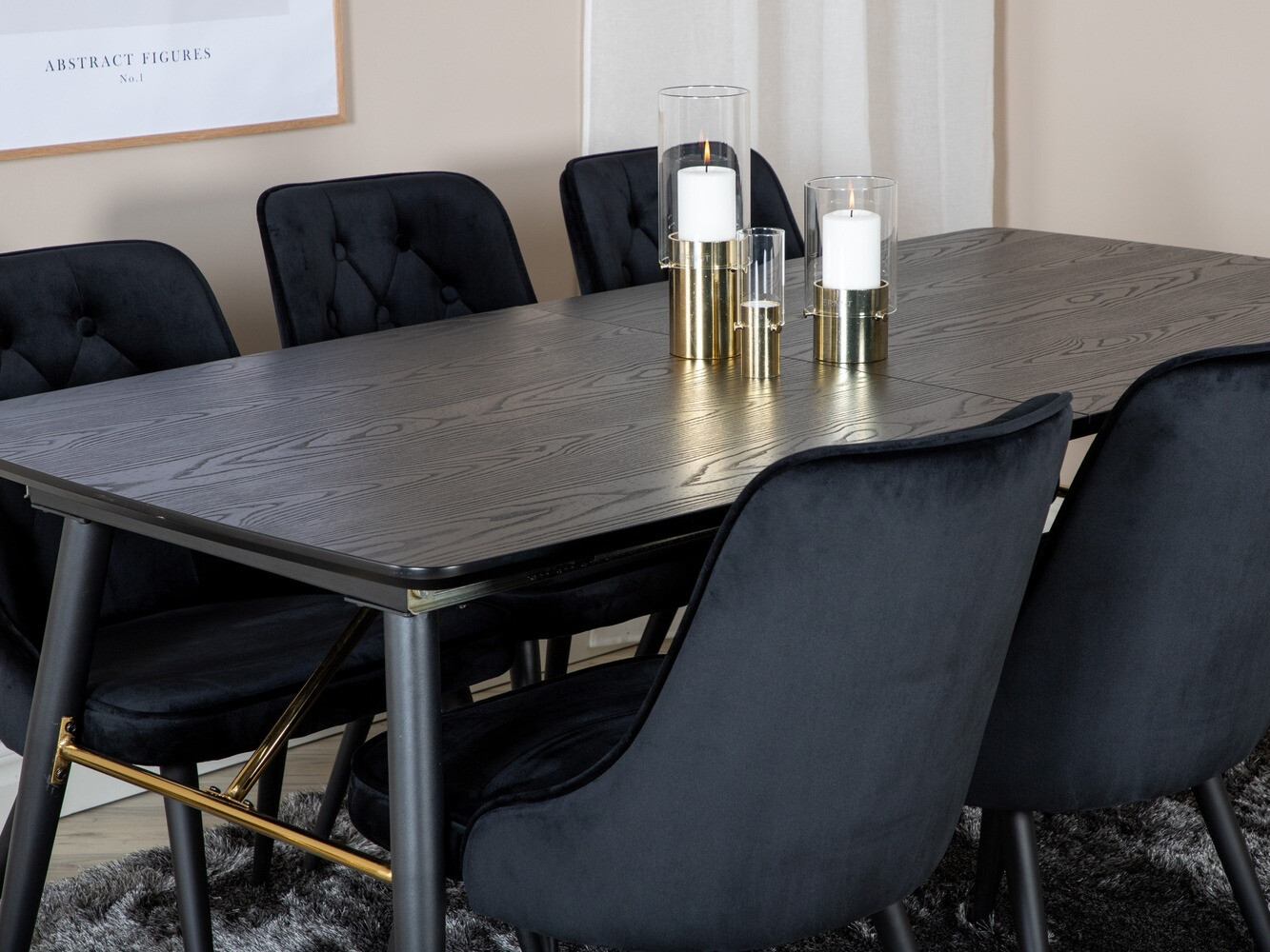 Обеденный гарнитур Dallas 1453 (Чёрный)