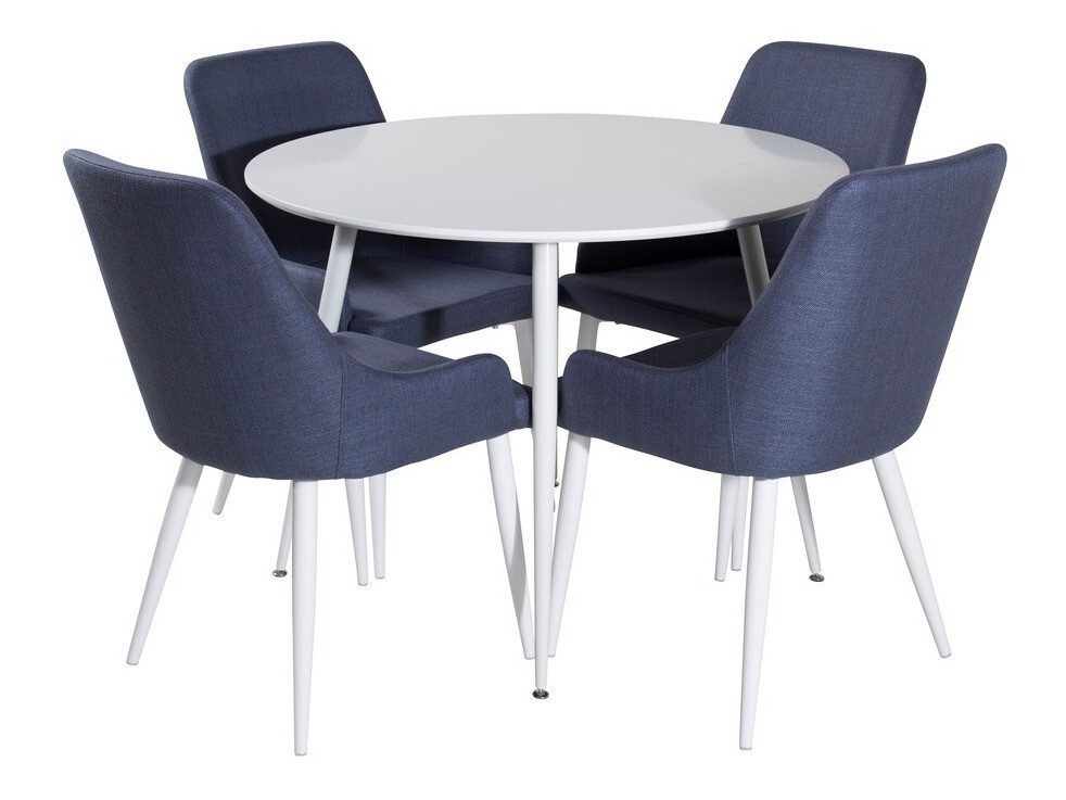 Ēdamistabas komplekts Dallas 1533 (Zils + Balts)