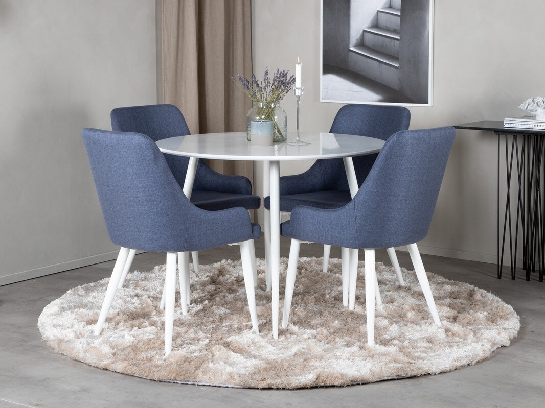 Ēdamistabas komplekts Dallas 1533 (Zils + Balts)