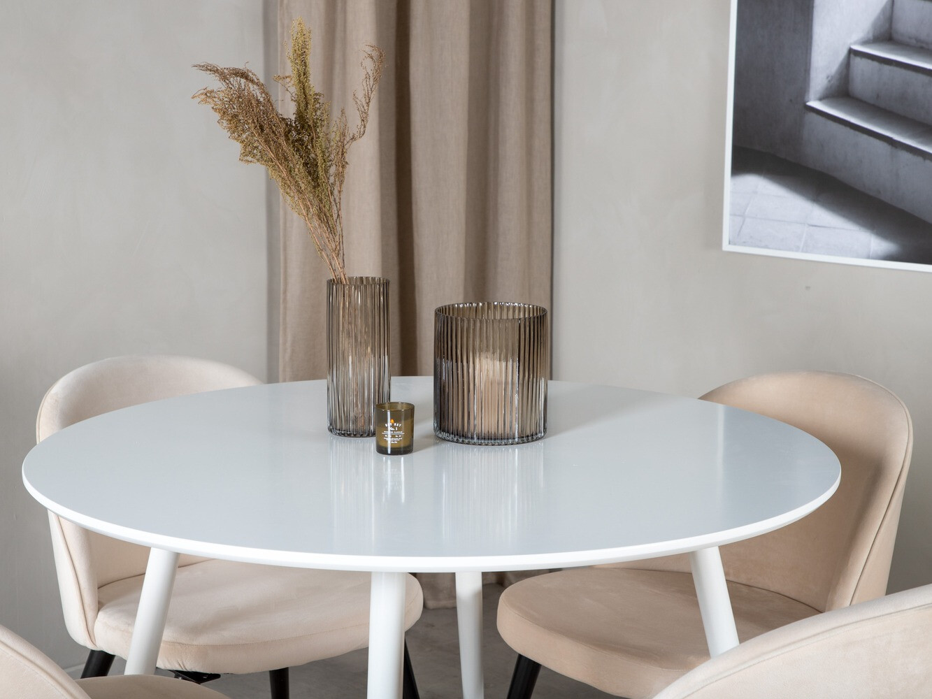 Ēdamistabas komplekts Dallas 1536 (Bēšs + Melns)