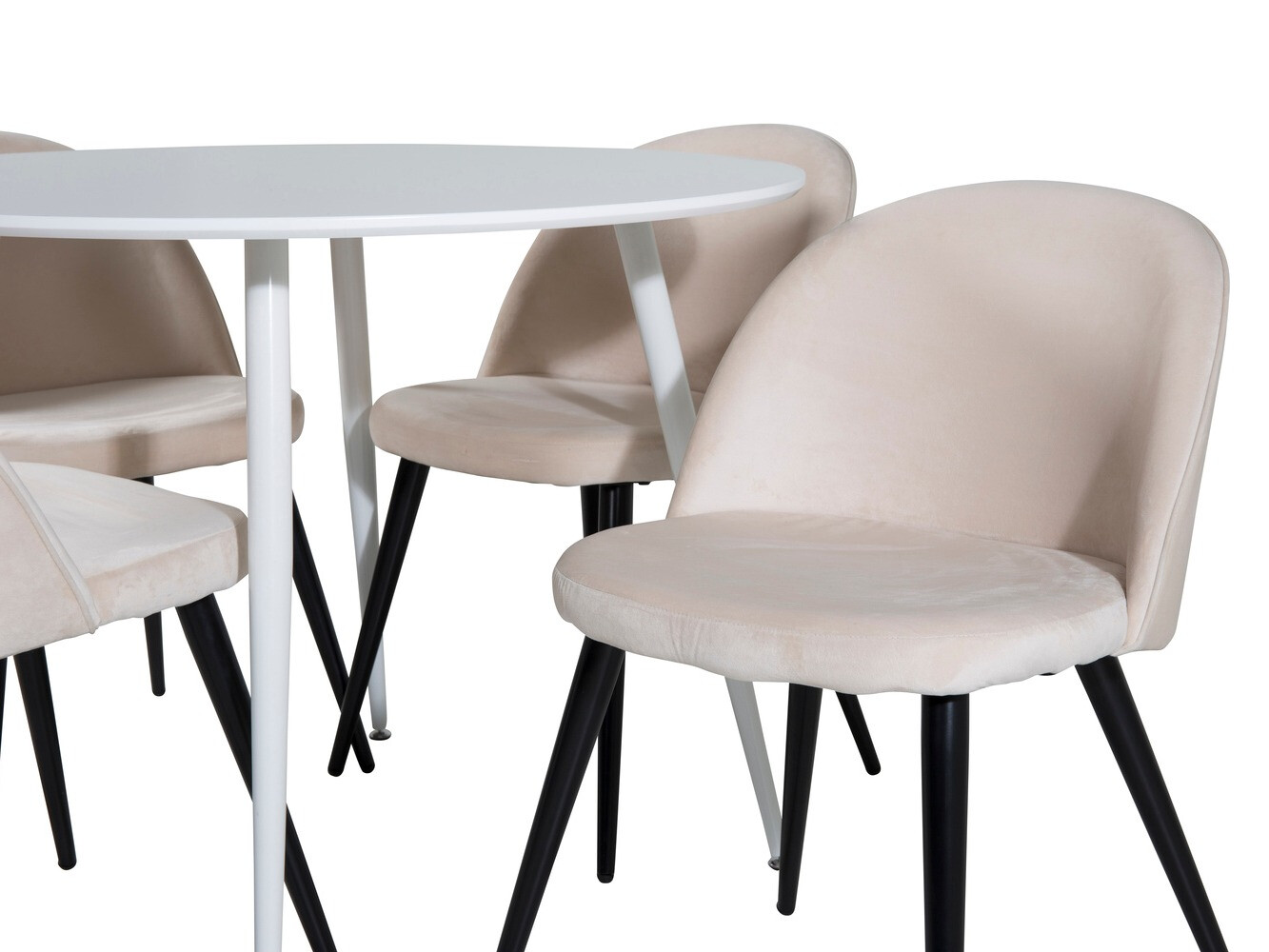 Ēdamistabas komplekts Dallas 1536 (Bēšs + Melns)