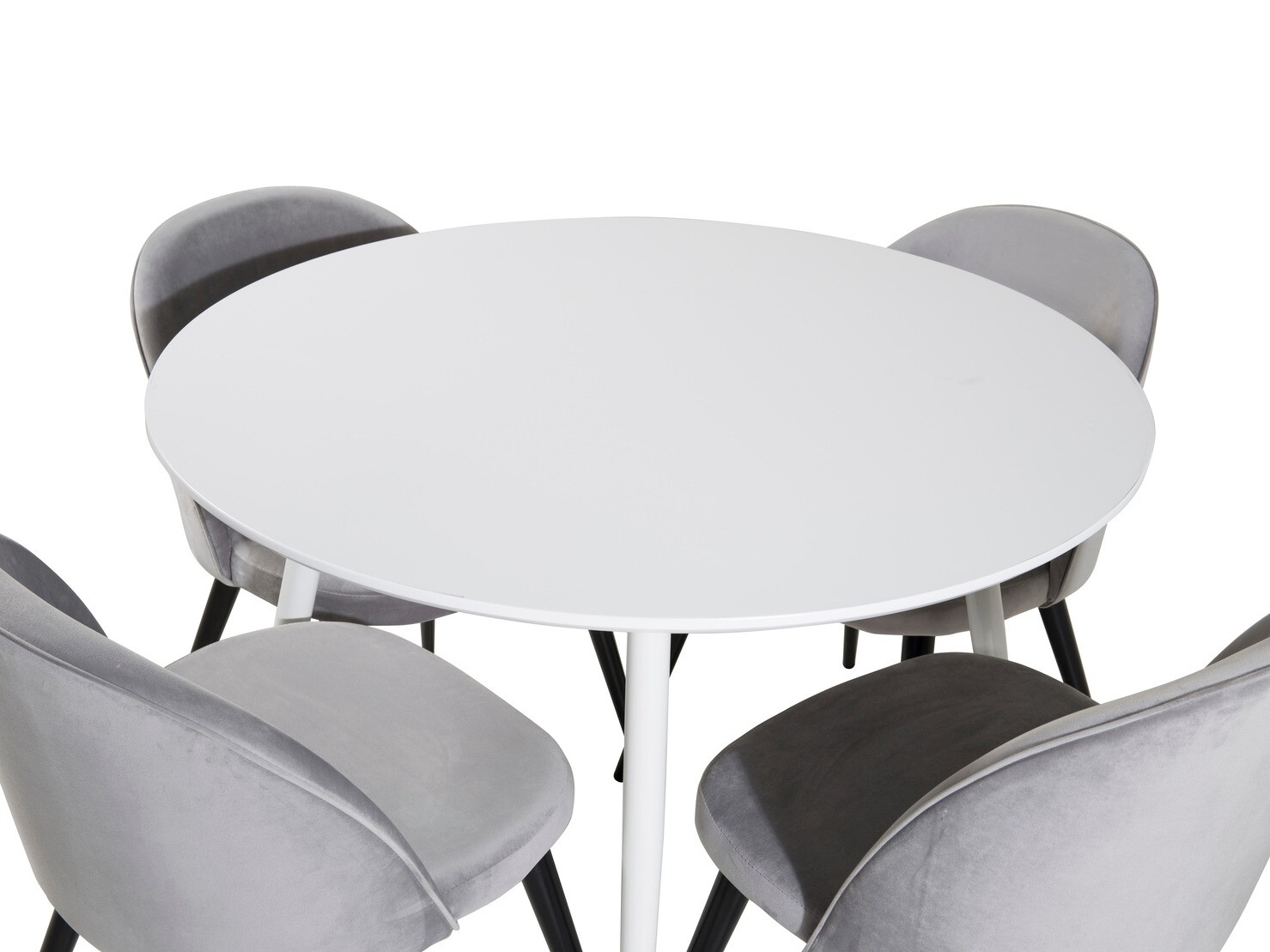 Ēdamistabas komplekts Dallas 1536 (Gaiši pelēks + Melns)