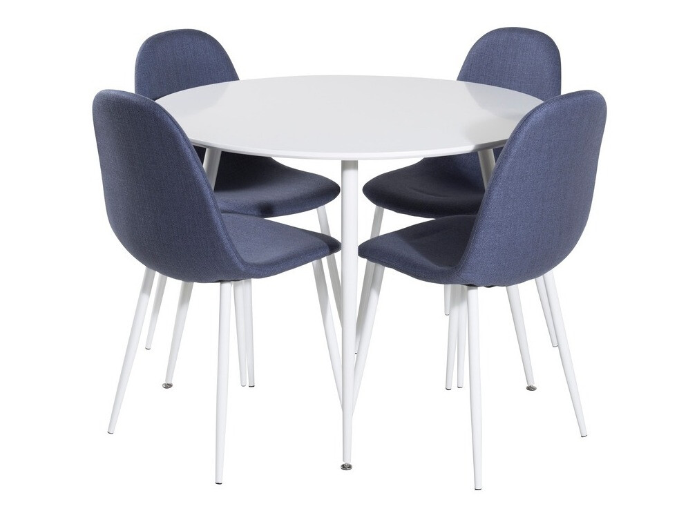 Ēdamistabas komplekts Dallas 1540 (Zils + Balts)