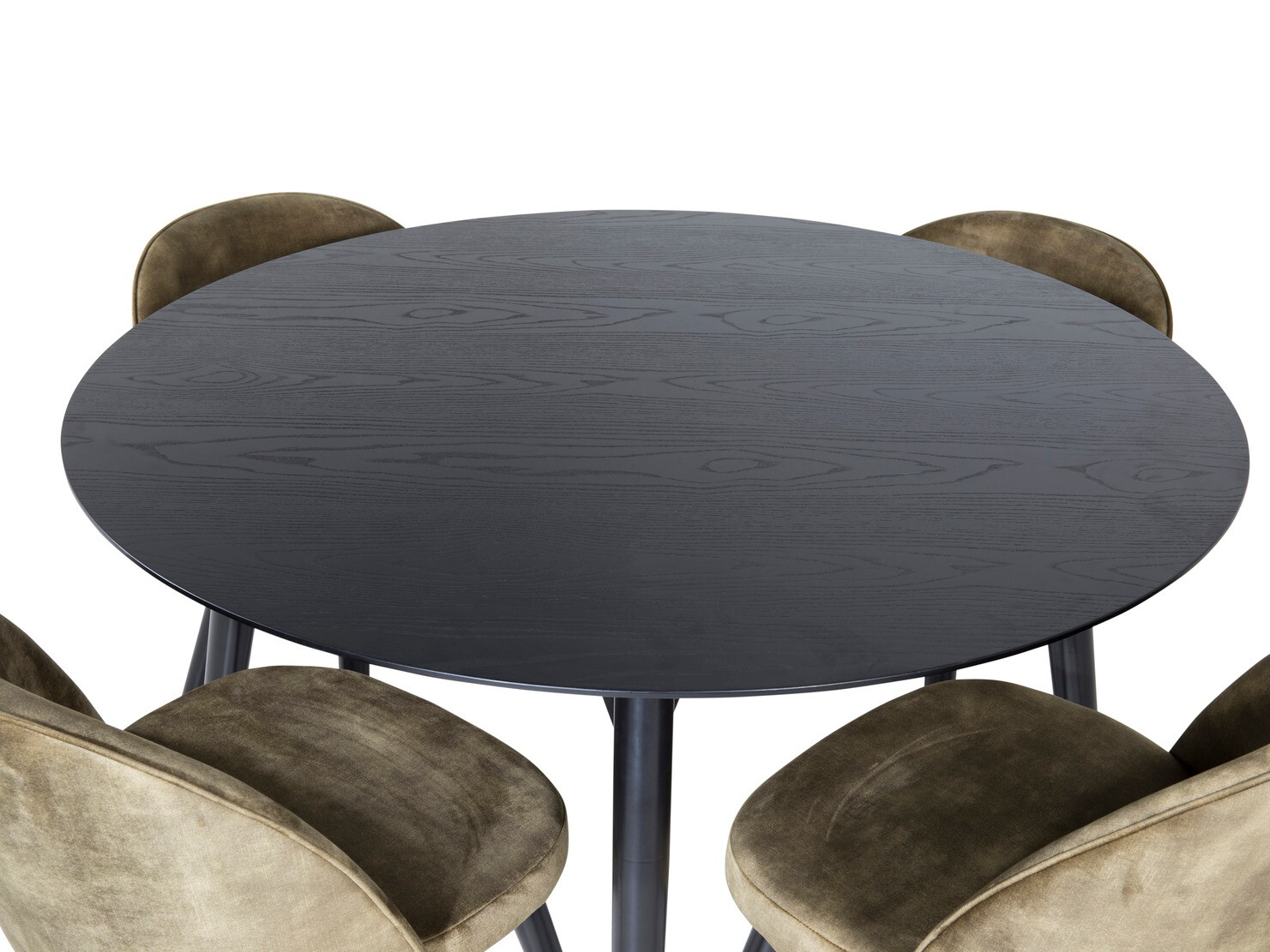 Ēdamistabas komplekts Dallas 1559 (Putekļaini zaļa + Melns)