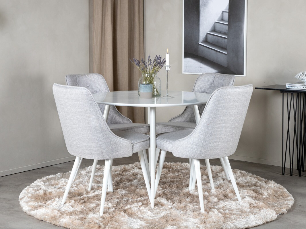 Обеденный гарнитур Dallas 1535 (Серый + Белый)