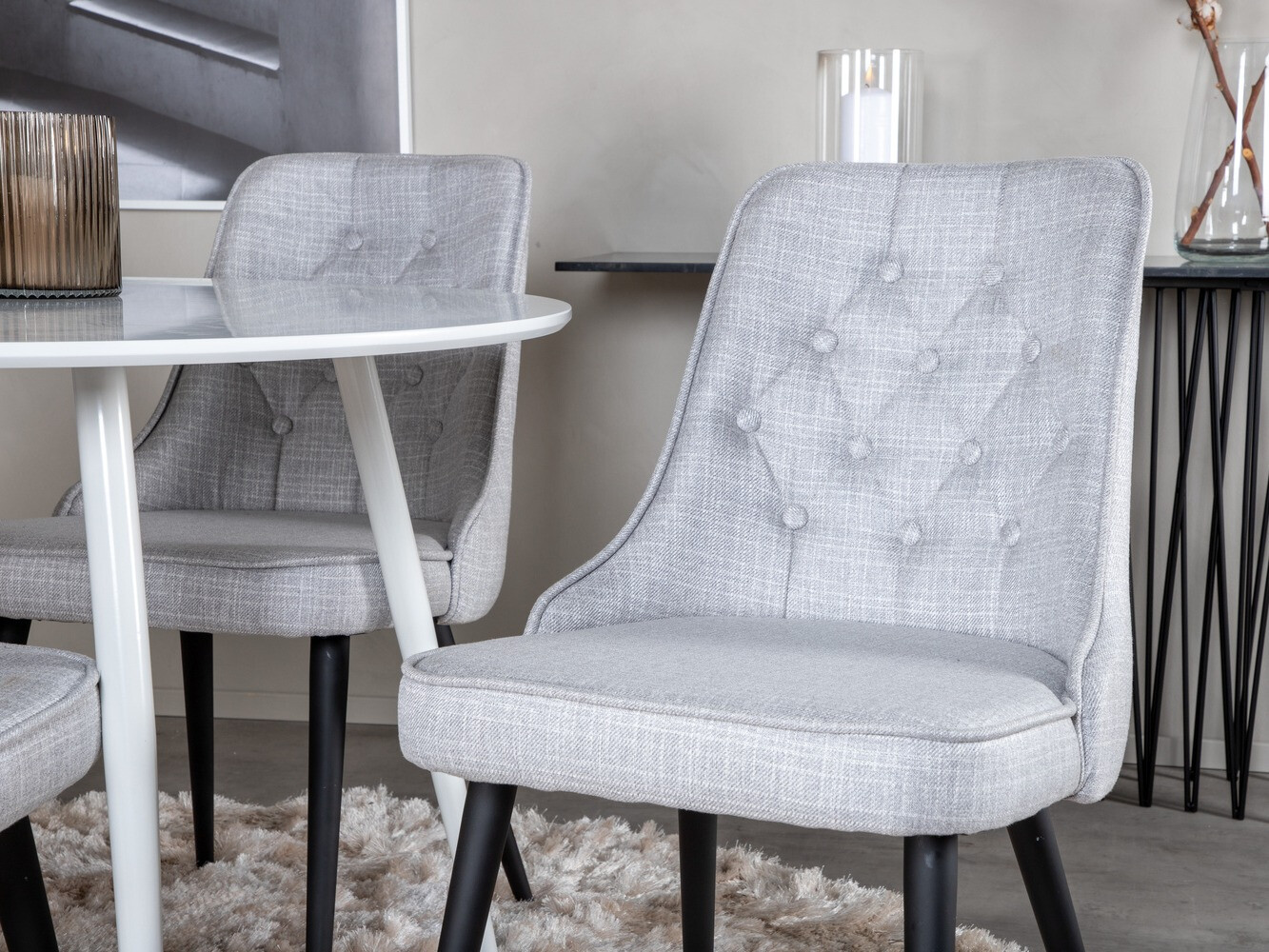 Обеденный гарнитур Dallas 1535 (Серый + Чёрный)