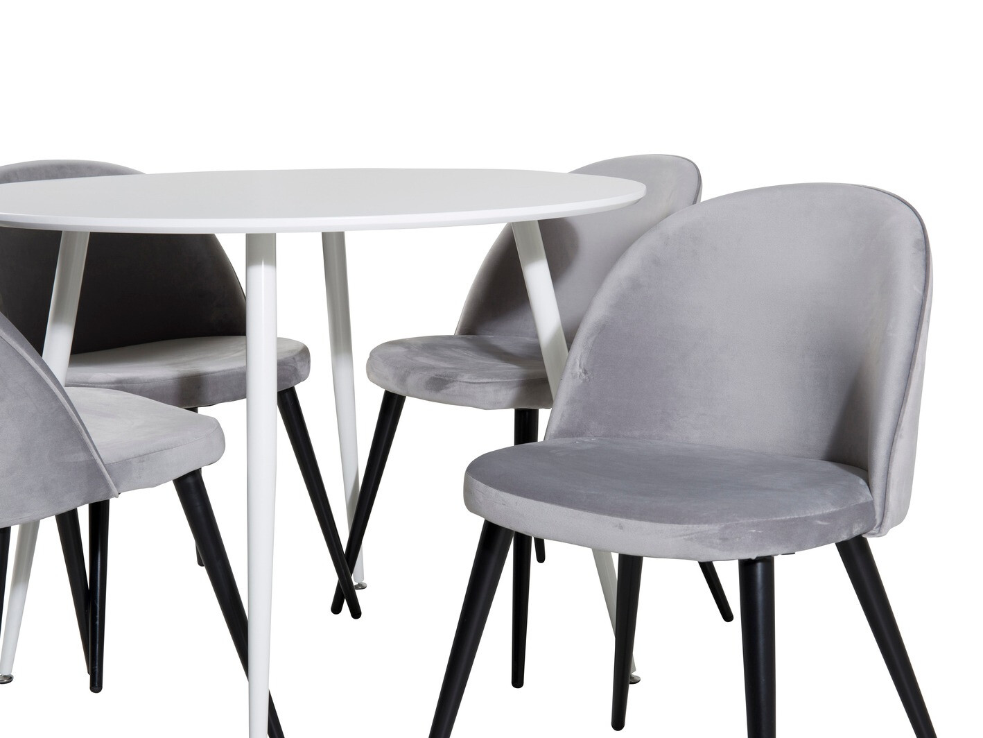 Обеденный гарнитур Dallas 1536 (Светло-серый + Чёрный)