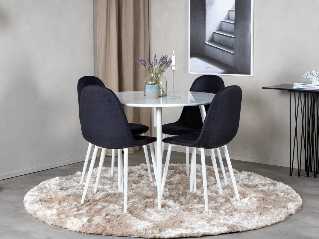 Обеденный гарнитур Dallas 1540 (Чёрный + Белый)