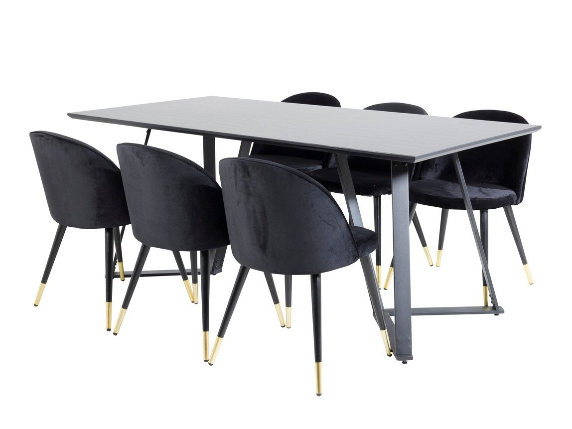 Ēdamistabas komplekts Dallas 1583 (Melns)