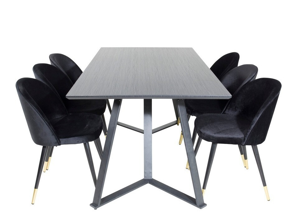 Ēdamistabas komplekts Dallas 1583 (Melns)