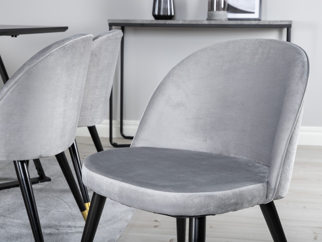 Обеденный гарнитур Dallas 1583 (Серый + Чёрный)