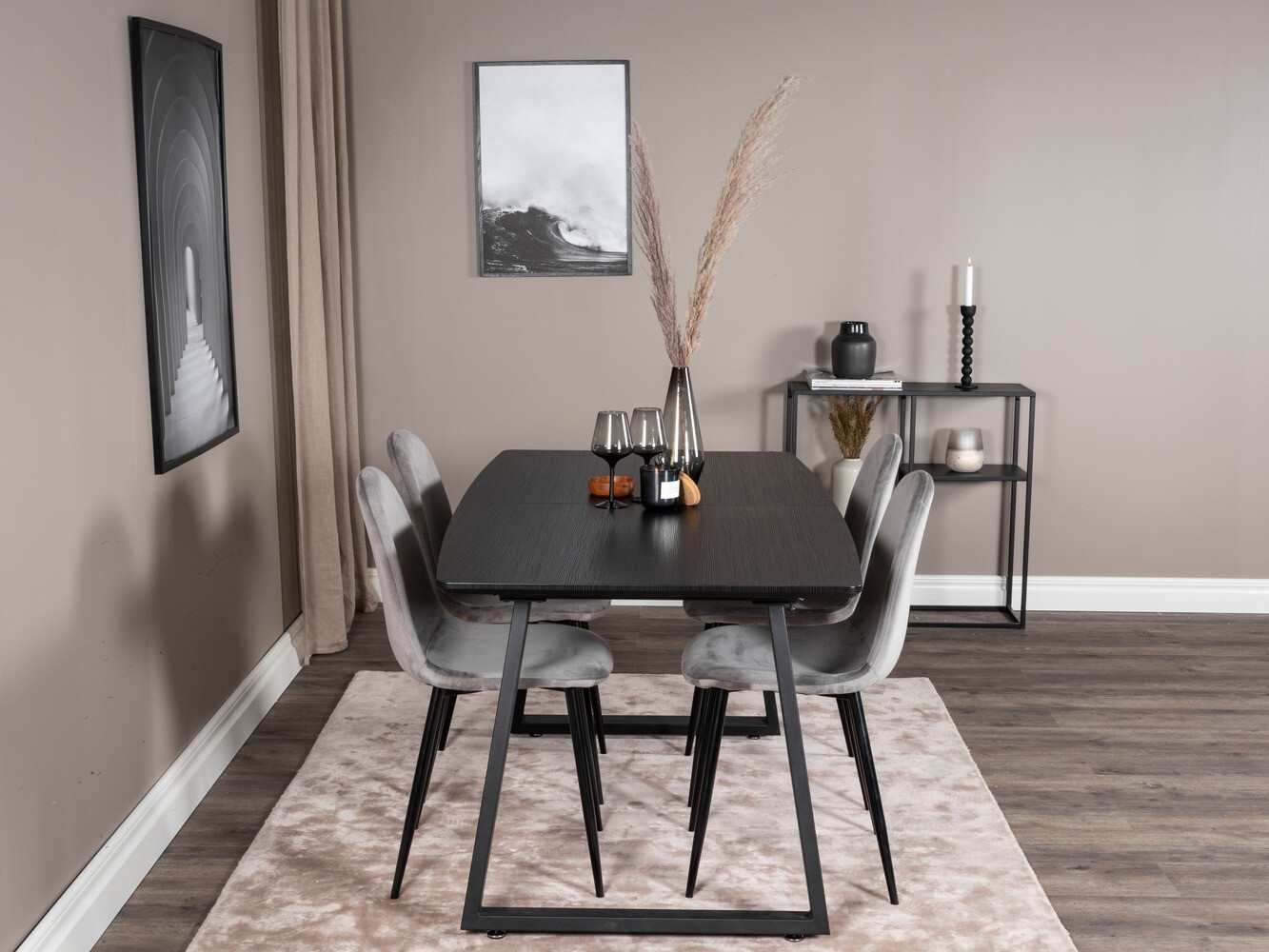 Ēdamistabas komplekts Dallas 1616 (Pelēks)