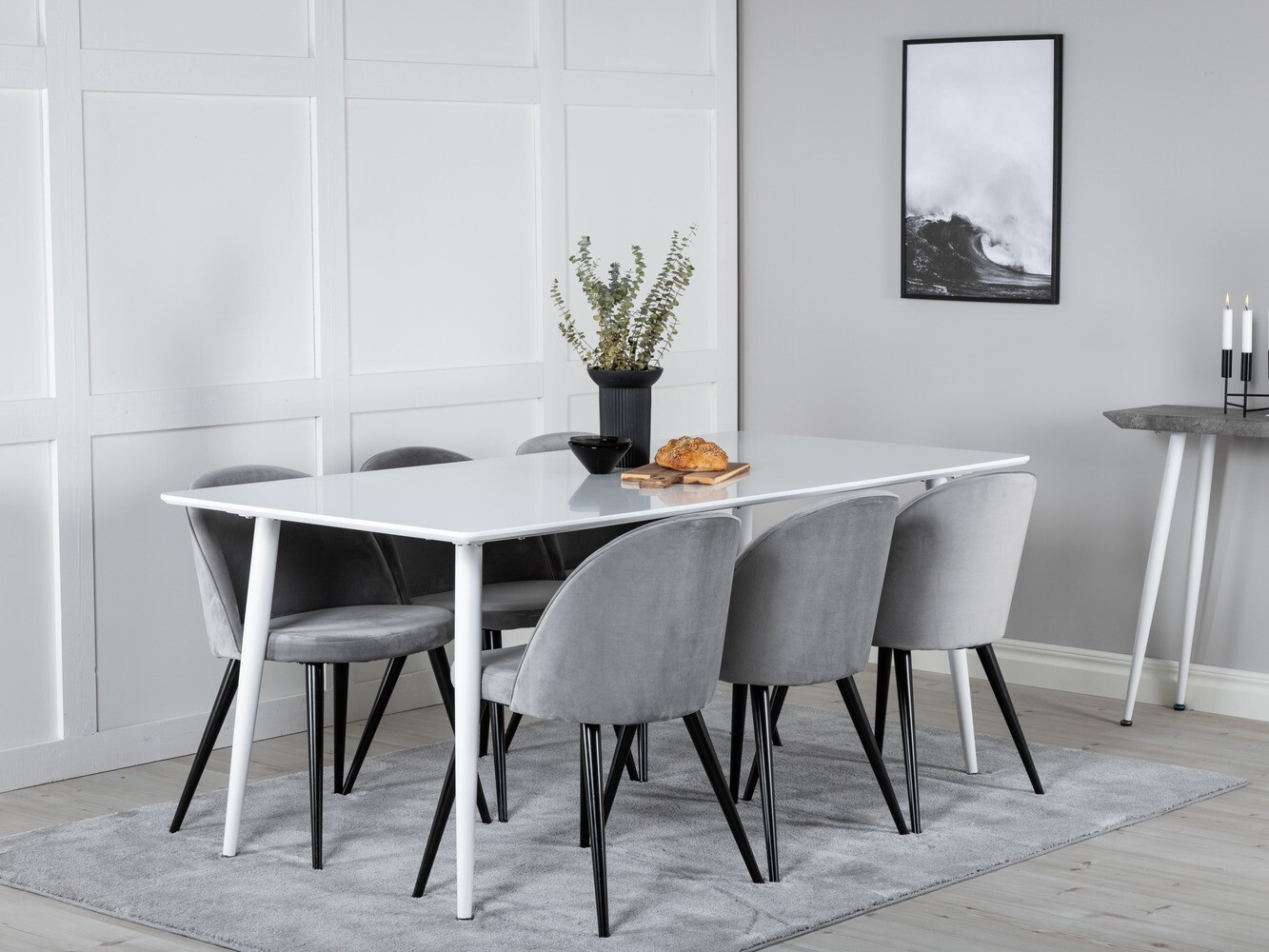 Ēdamistabas komplekts Dallas 1624 (Pelēks)