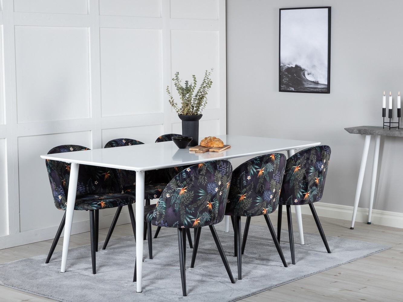 Ēdamistabas komplekts Dallas 1624 (Ziedu raksts)