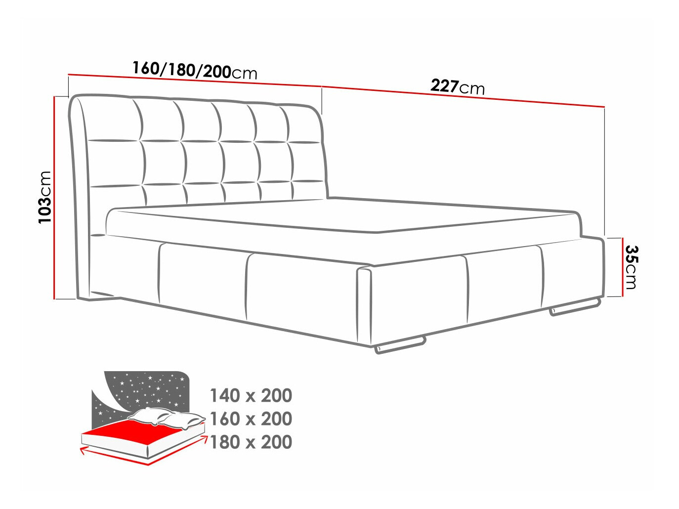 Кровать Baltimore 107 (Ikar 09)