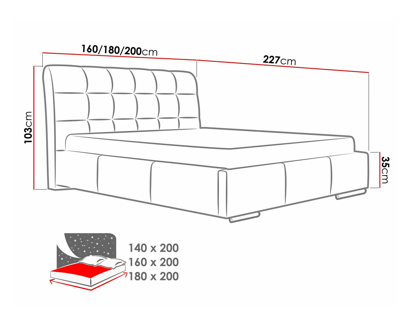 Кровать Baltimore 107 (Spirit 13)