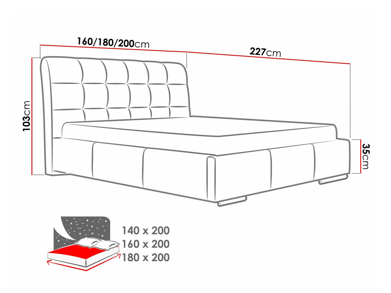 Кровать Baltimore 107 (Spirit 13)