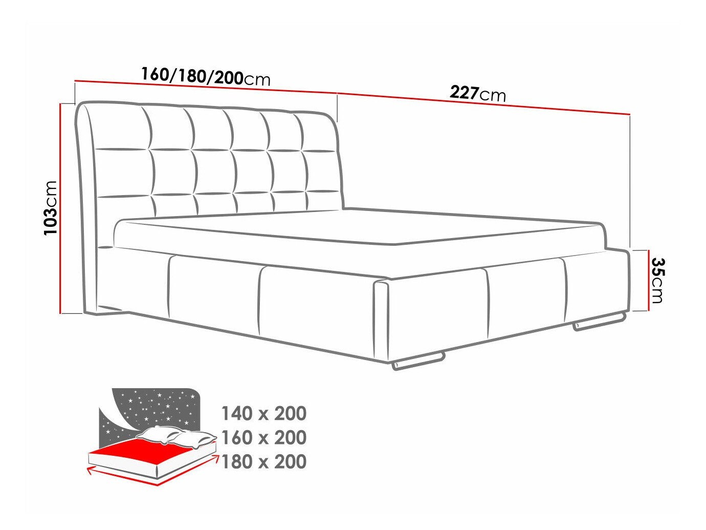 Кровать Baltimore 107 (Spirit 13)