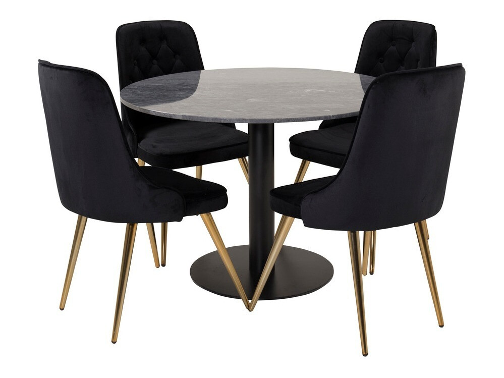 Ēdamistabas komplekts Dallas 1627 (Melns)