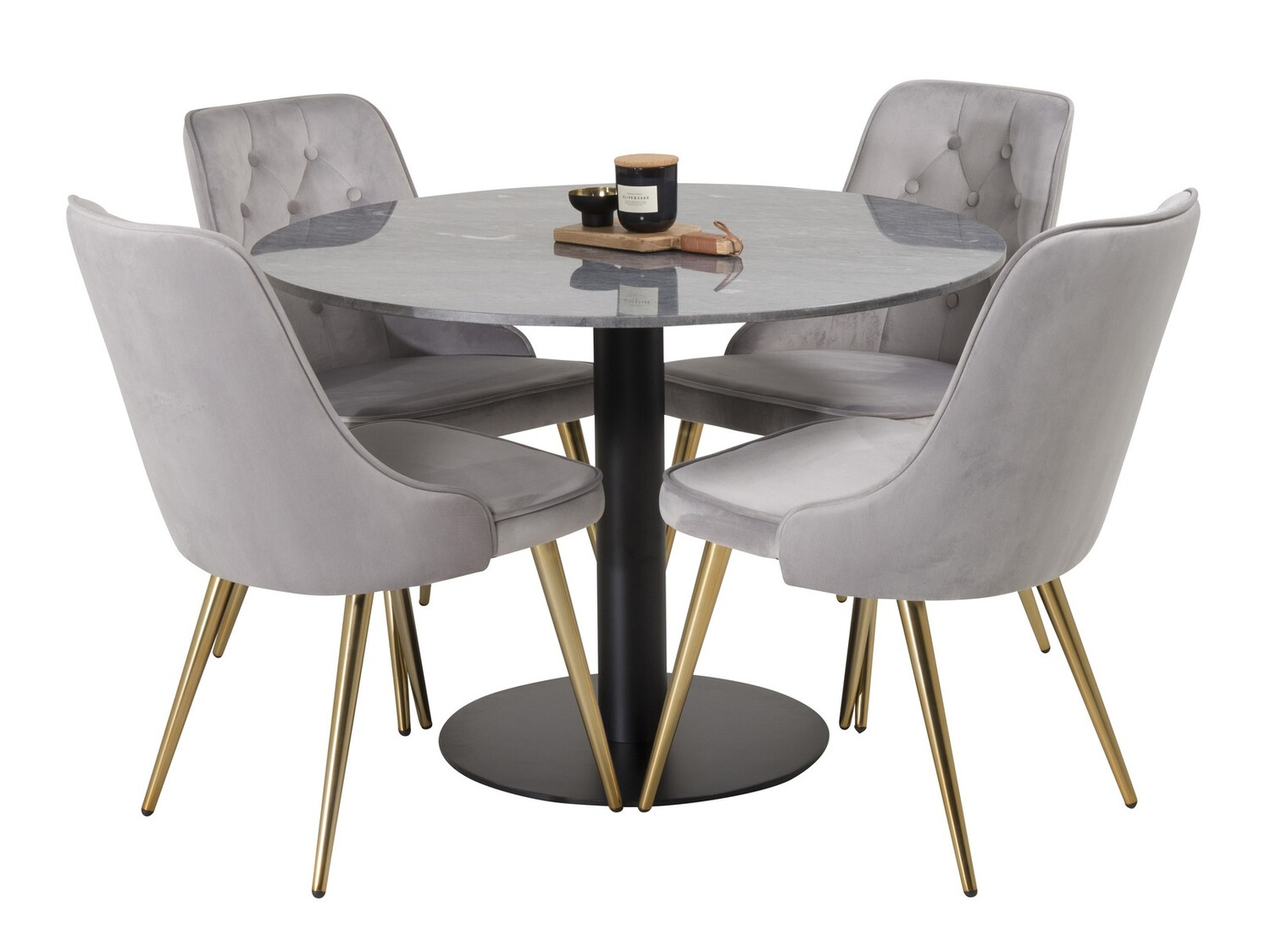 Ēdamistabas komplekts Dallas 1627 (Pelēks)