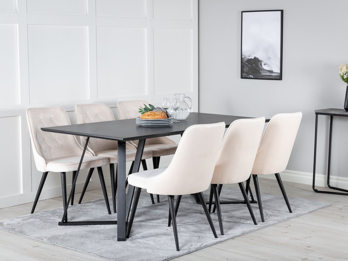 Ēdamistabas komplekts Dallas 1628 (Bēšs)