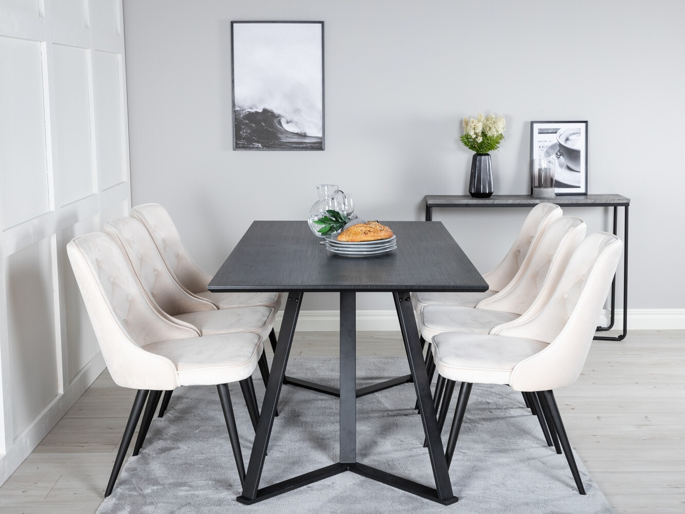 Ēdamistabas komplekts Dallas 1628 (Bēšs)