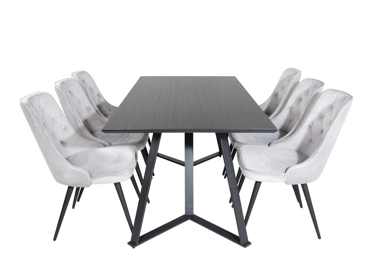 Ēdamistabas komplekts Dallas 1628 (Gaiši pelēks)