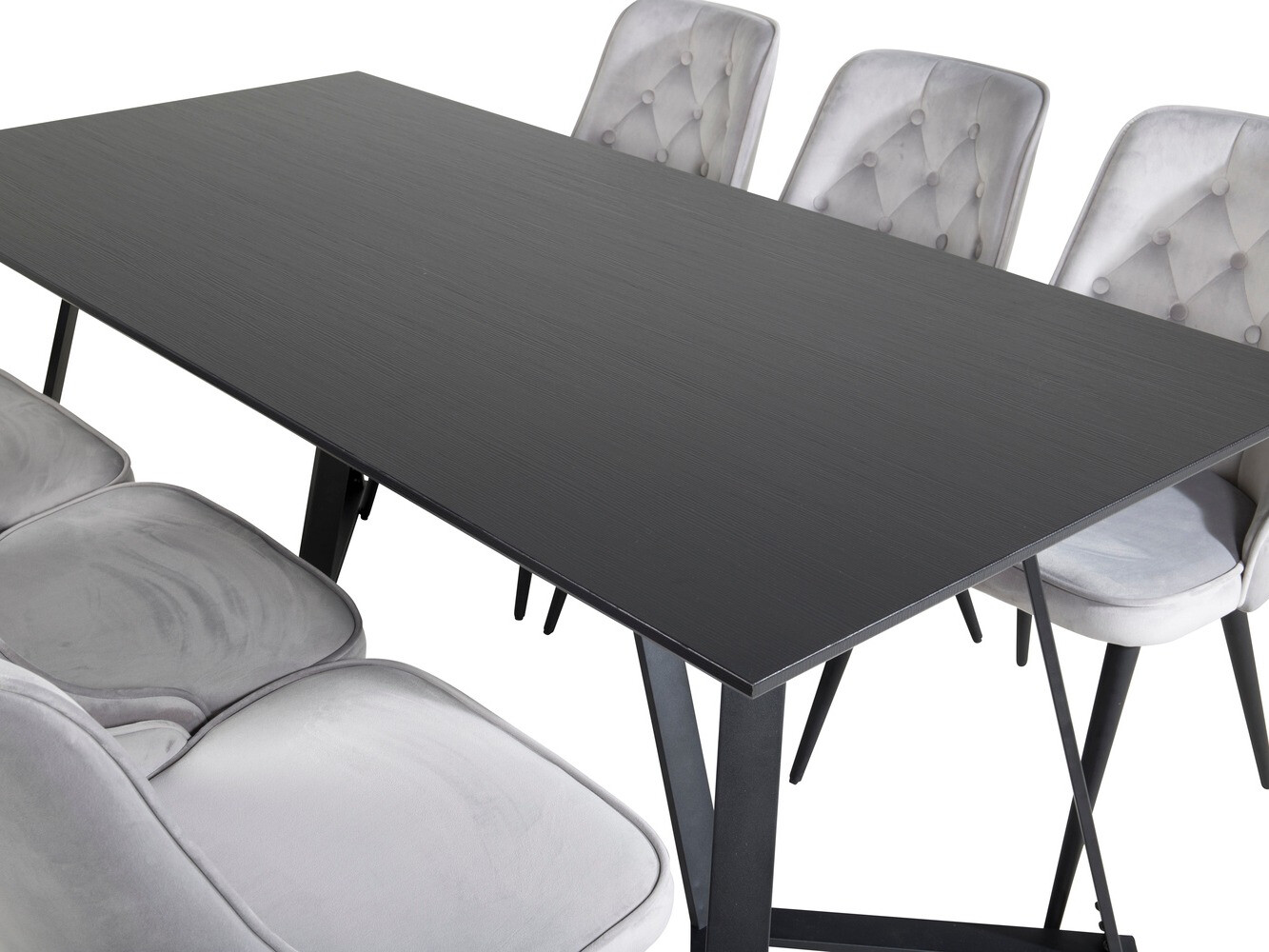 Ēdamistabas komplekts Dallas 1628 (Gaiši pelēks)