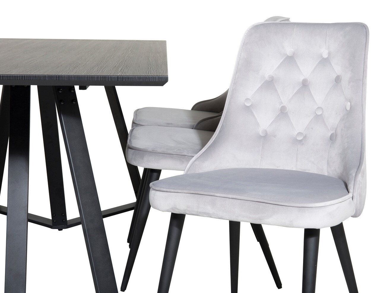 Ēdamistabas komplekts Dallas 1628 (Gaiši pelēks)