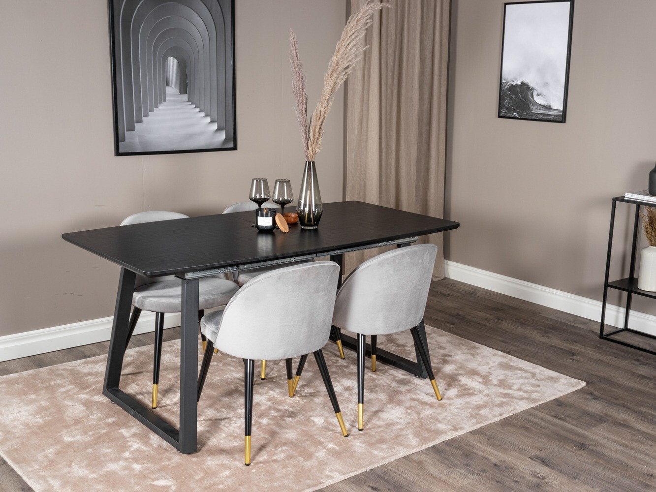 Ēdamistabas komplekts Dallas 1631 (Pelēks)