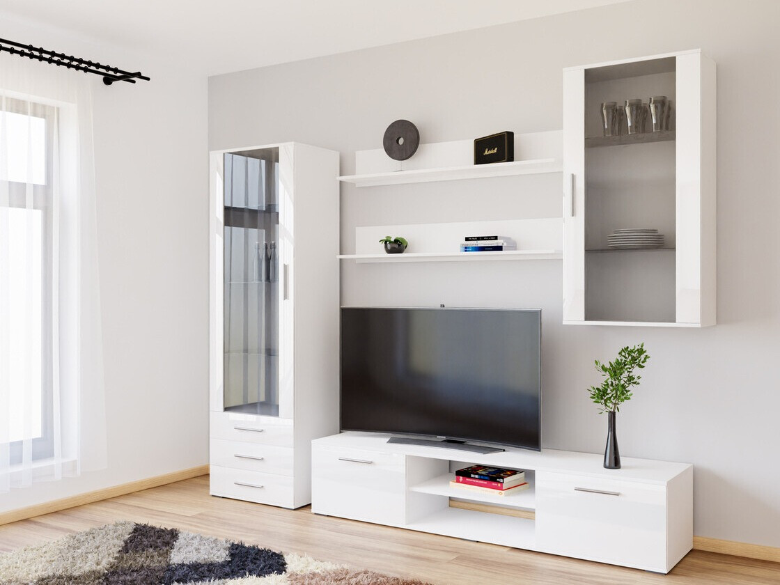 Набор для гостиной Tornola 114 (Белый + Глянцевый белый)