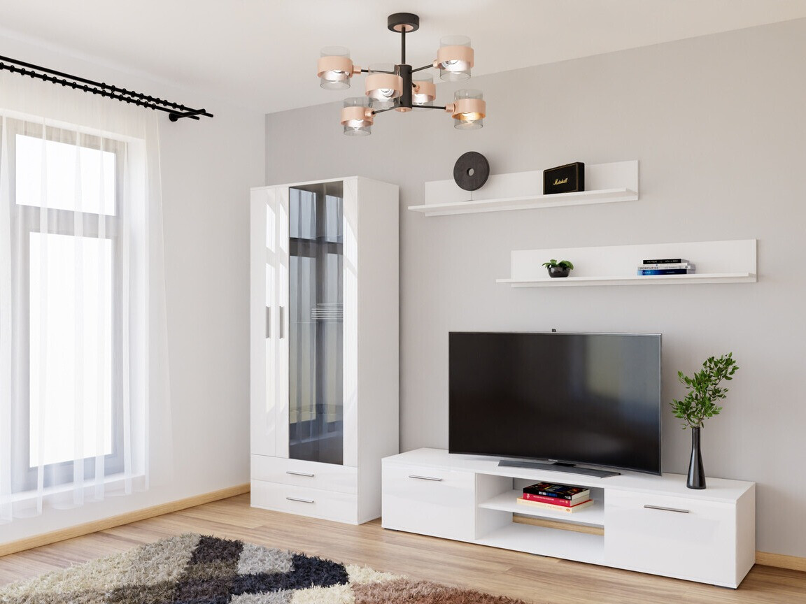 Набор для гостиной Tornola 115 (Белый + Глянцевый белый)