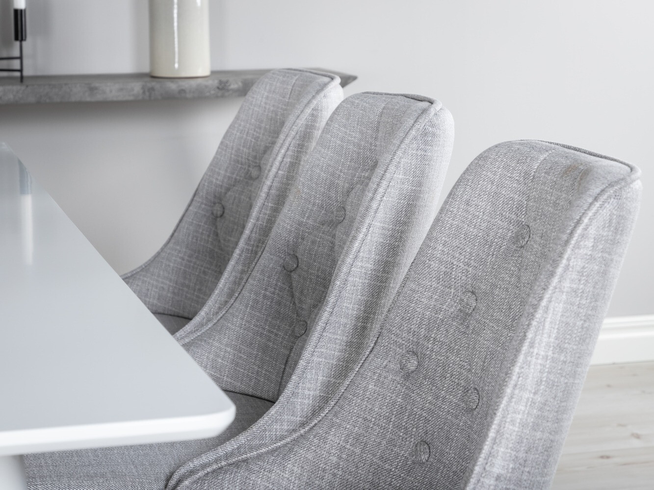 Обеденный гарнитур Dallas 1625 (Светло-серый + Белый)