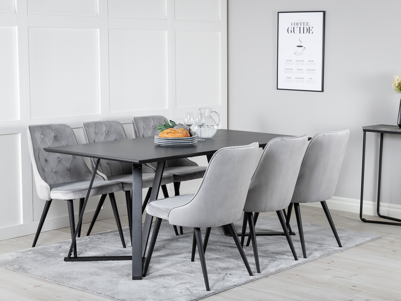 Обеденный гарнитур Dallas 1628 (Светло-серый)