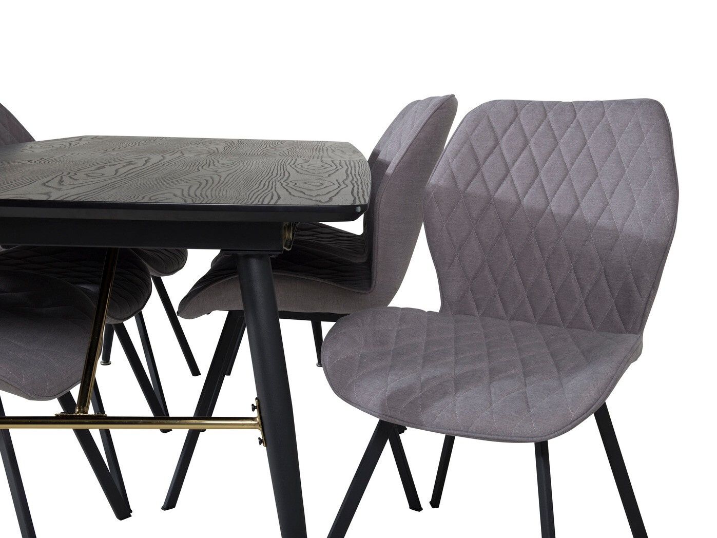 Обеденный гарнитур Dallas 1647 (Серый + Чёрный)