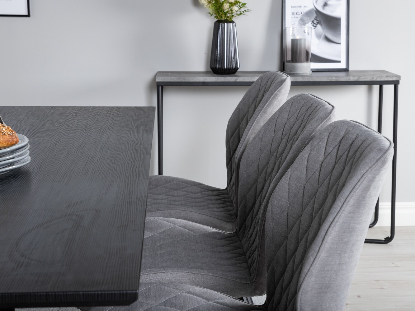 Обеденный гарнитур Dallas 1685 (Серый + Чёрный)