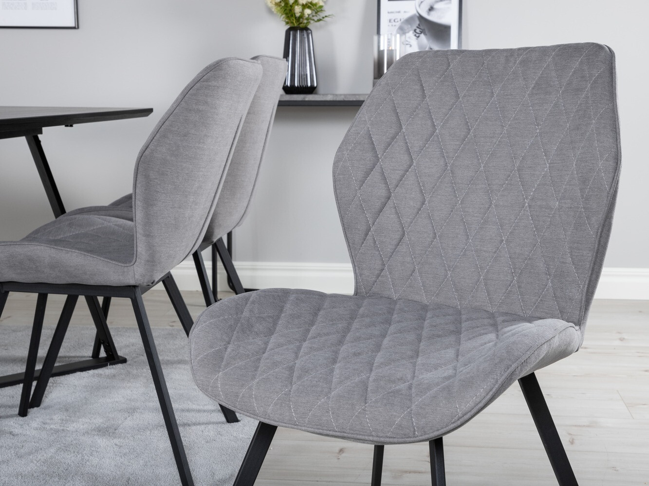 Обеденный гарнитур Dallas 1685 (Серый + Чёрный)