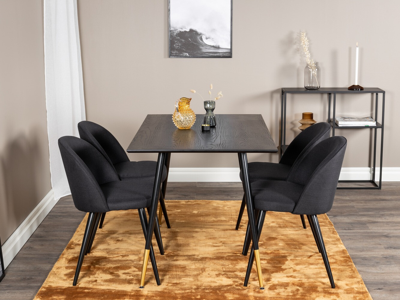 Ēdamistabas komplekts Dallas 1692 (Melns)