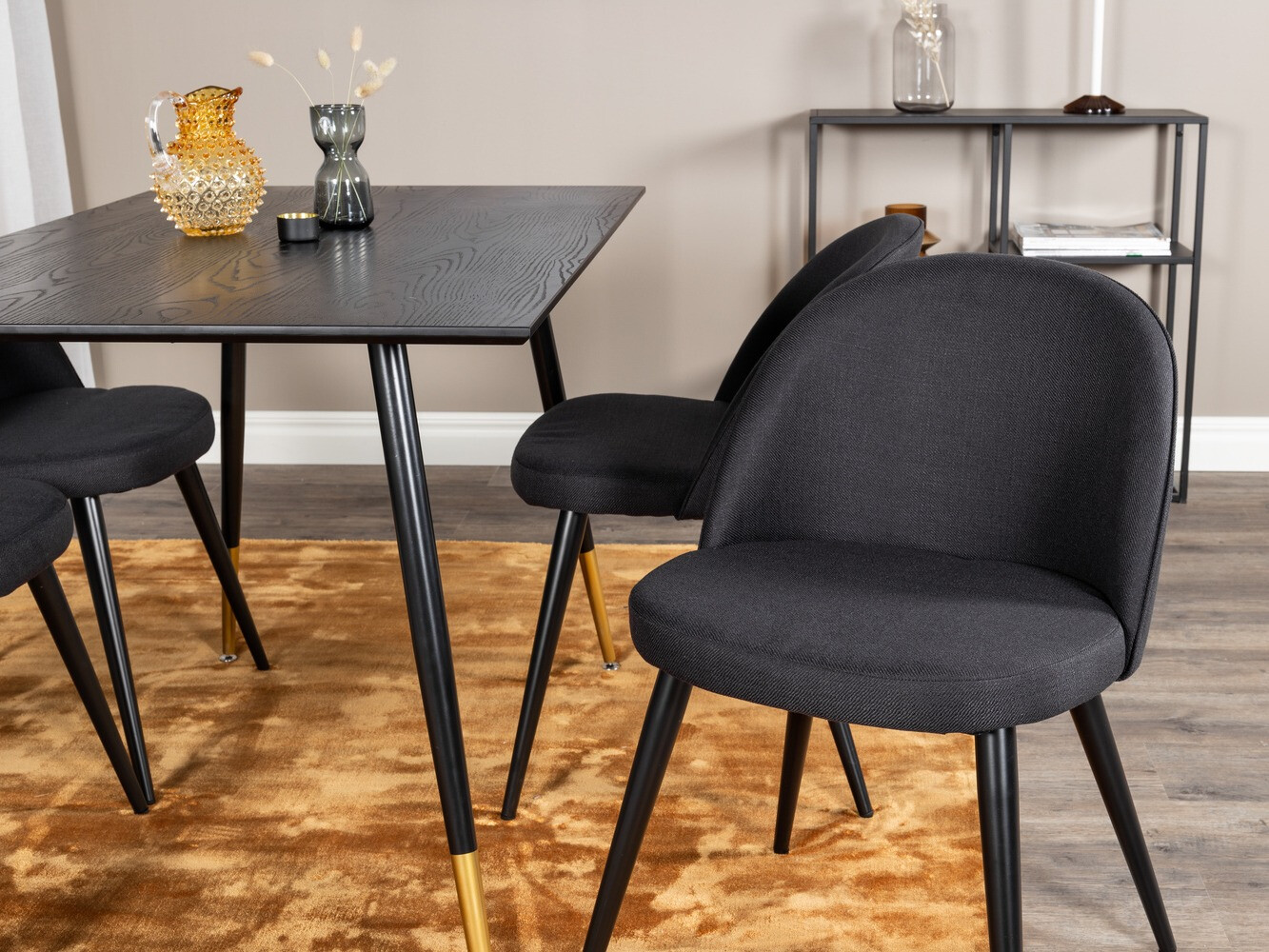 Ēdamistabas komplekts Dallas 1692 (Melns)